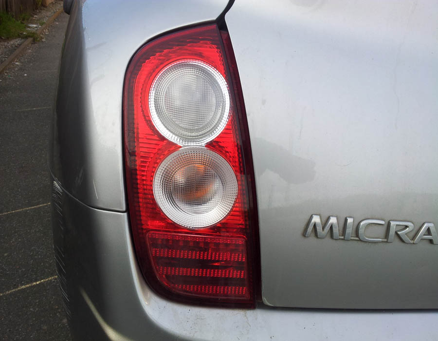 Nissan Micra E rear-light-passengers